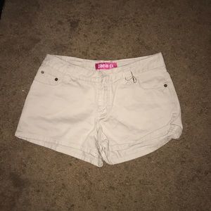 Tan jean shorts